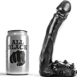 ALL BLACK - DILDO REALISTIC 19 CM